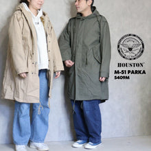 画像をギャラリービューアに読み込む, ヒューストン HOUSTON M-51 パーカー M-51 PARKA 5409M BK(ブラック) OD(オリーブドラブ) KH(カーキ)【GHFG】
