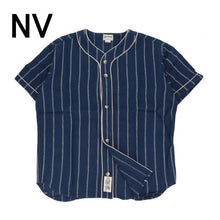 画像をギャラリービューアに読み込む, ヒューストン HOUSTON コットン リネン ストライプ ベースボール シャツ COTTON LINEN STRIPE BB SHIRT 41008［WA］【GIOI】
