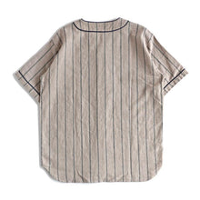 画像をギャラリービューアに読み込む, ヒューストン HOUSTON コットン リネン ストライプ ベースボール シャツ COTTON LINEN STRIPE BB SHIRT 41008［WA］【GIOI】
