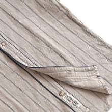 画像をギャラリービューアに読み込む, ヒューストン HOUSTON コットン リネン ストライプ ベースボール シャツ COTTON LINEN STRIPE BB SHIRT 41008［WA］【GIOI】
